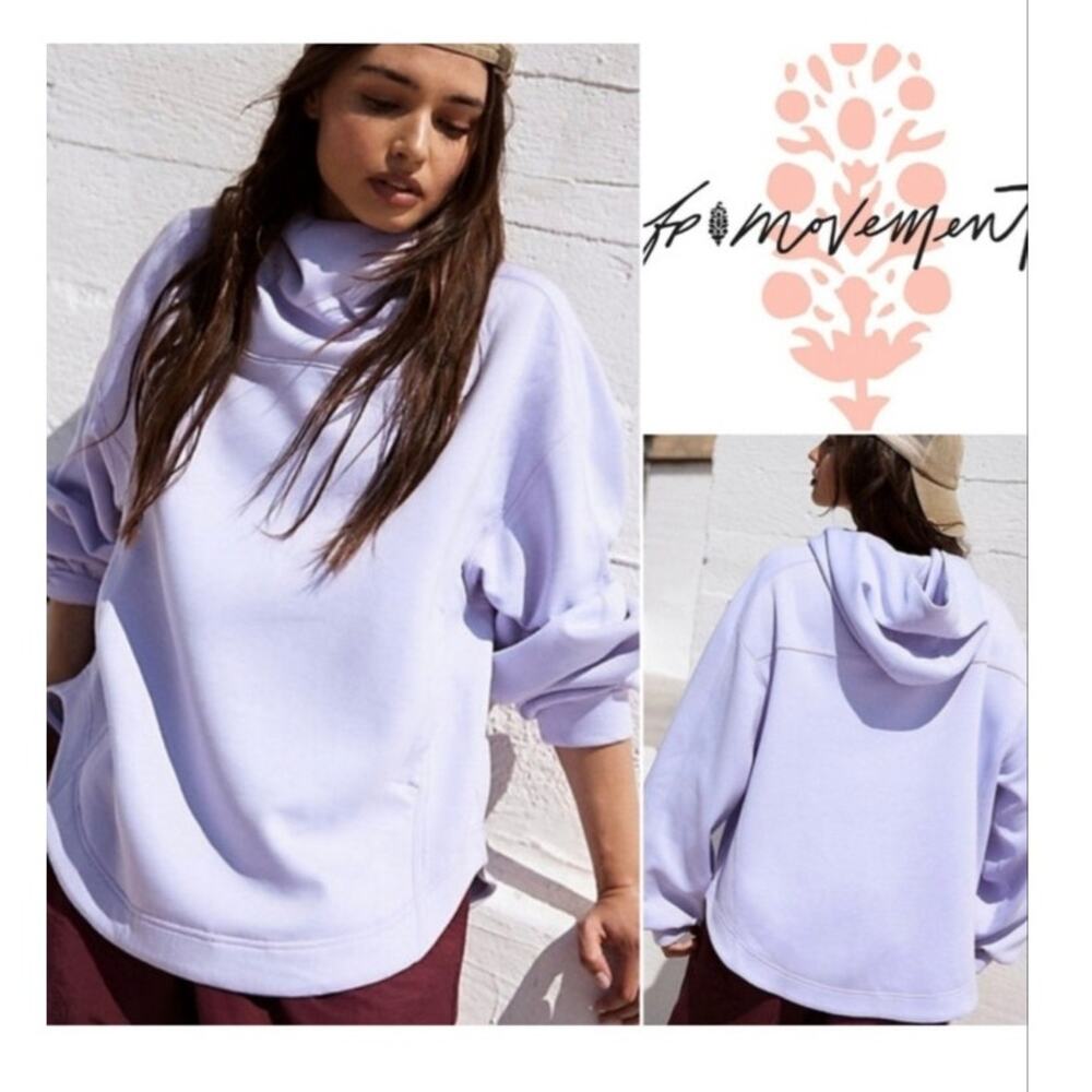 Free People FP Movement Womens Small Pick Up the Pace Pullover Hoodie Lilac